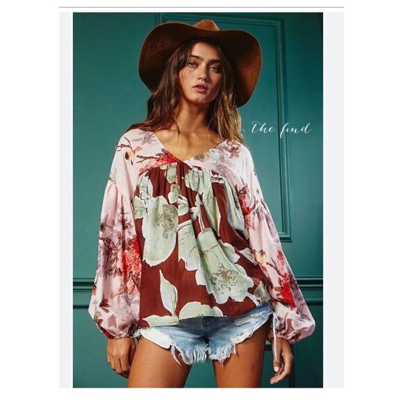 Boho style multicolor top 100% cotton size L - Picture 1 of 7